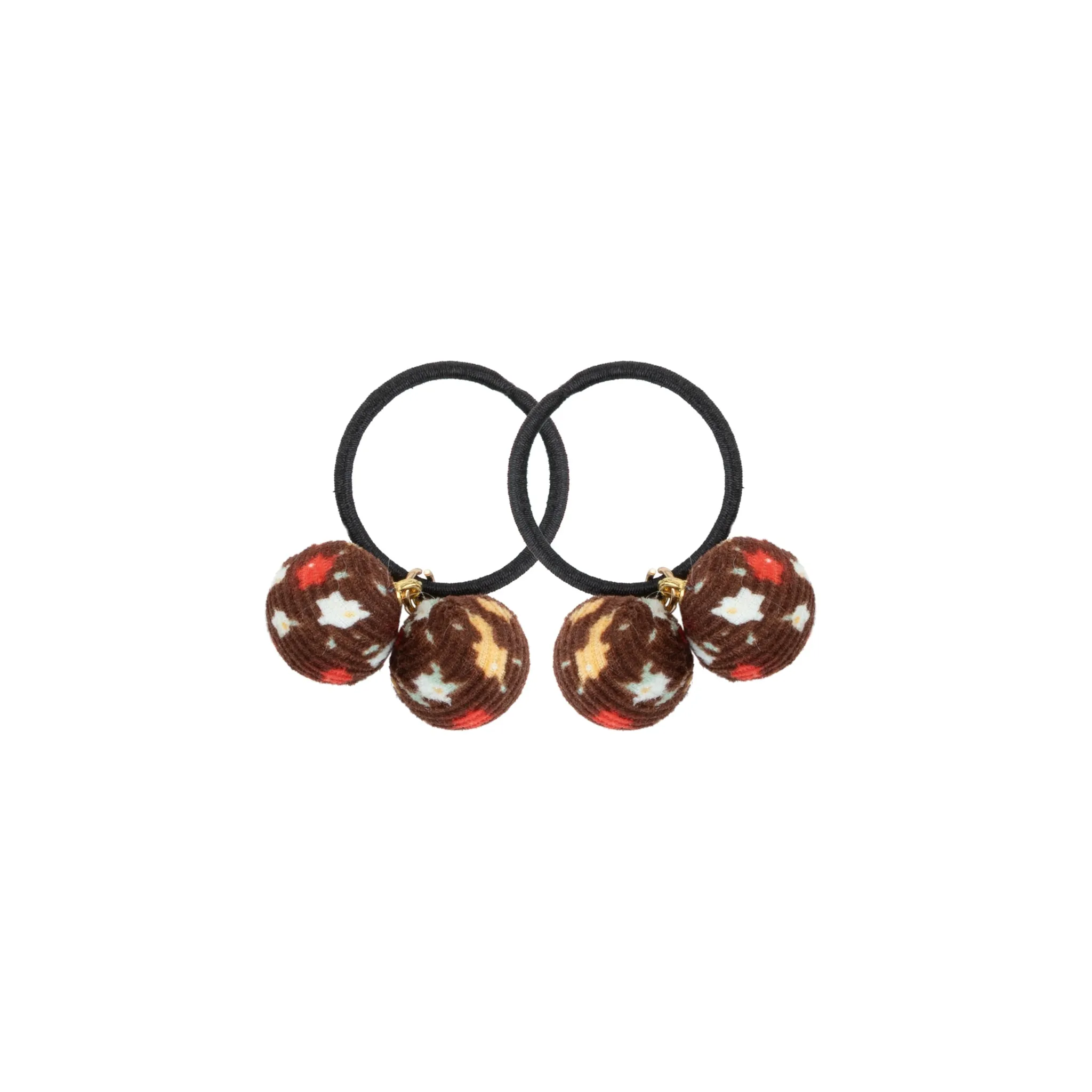 WINTER FLORAL 2 BALLS PONY HOLDER