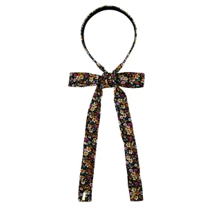 WINTER FLORAL TIE BACK HEADBAND