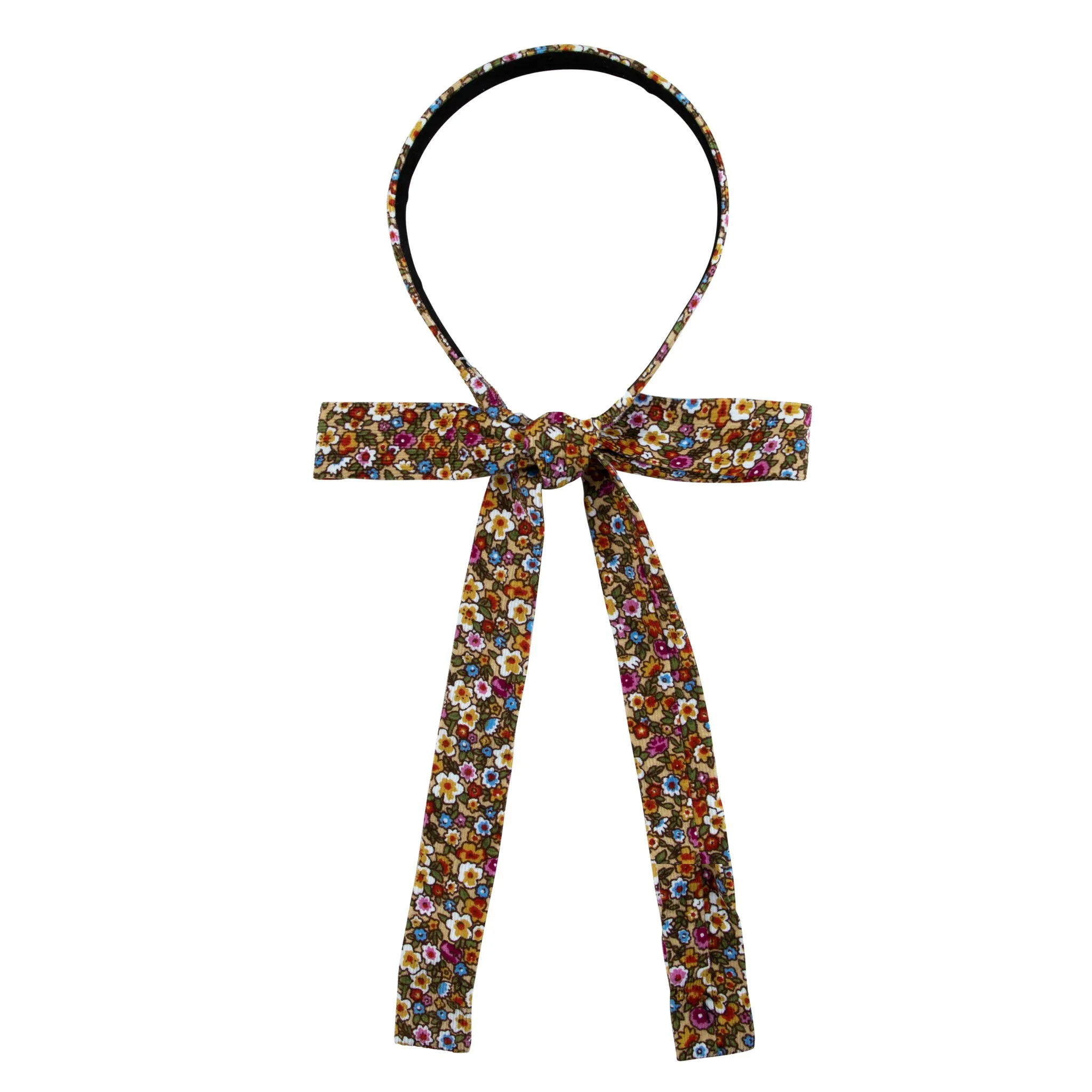 WINTER FLORAL TIE BACK HEADBAND