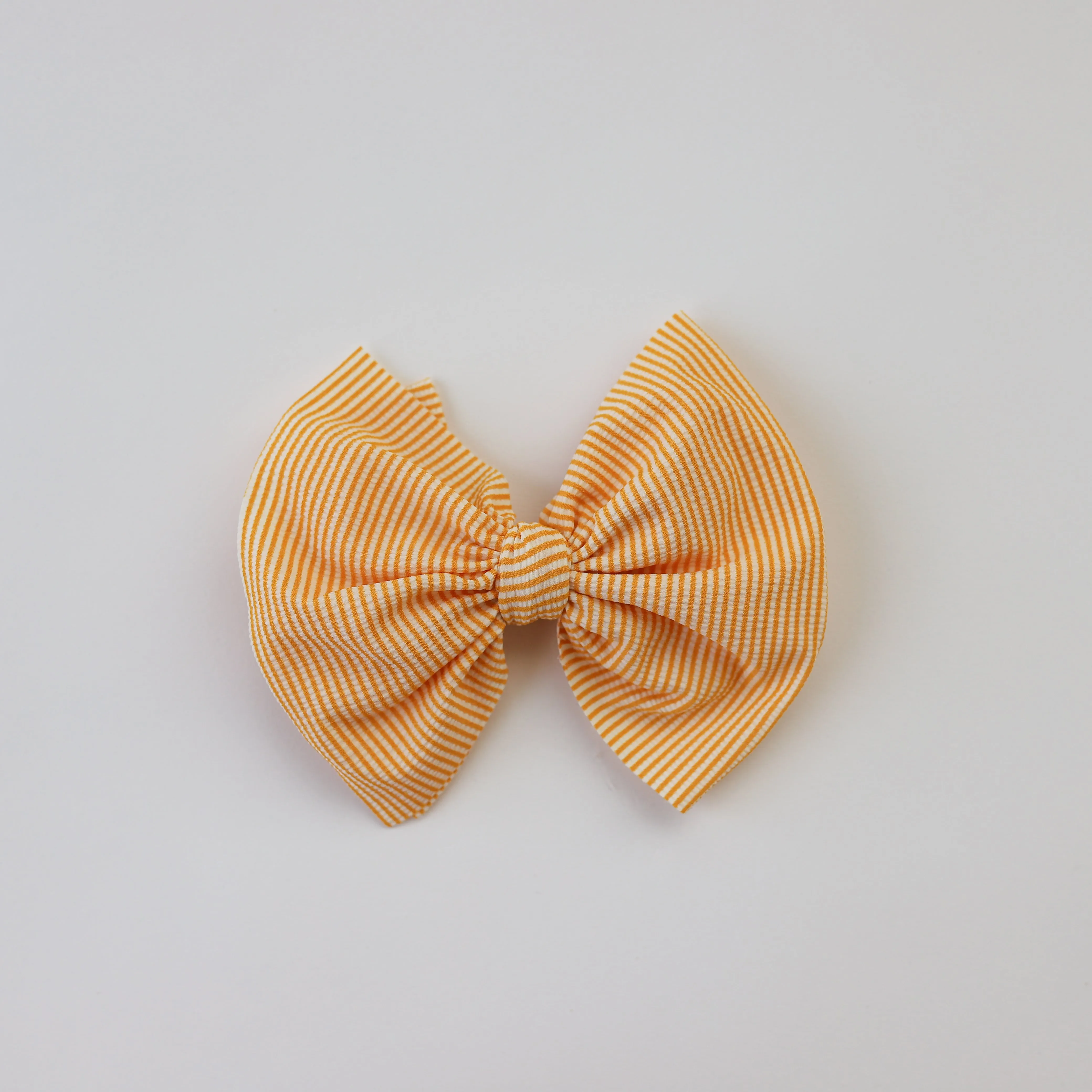 Yellow Seersucker Bow