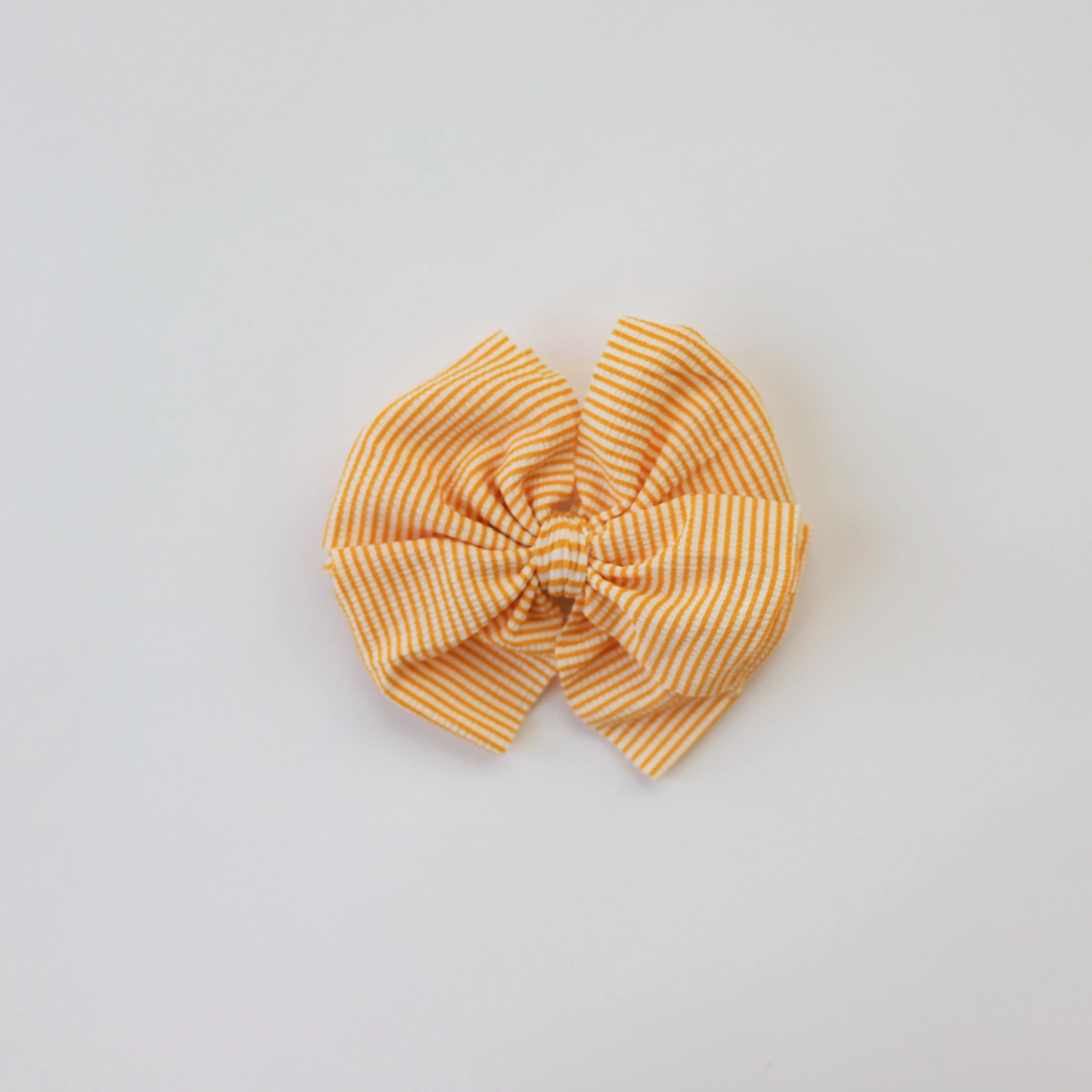 Yellow Seersucker Bow